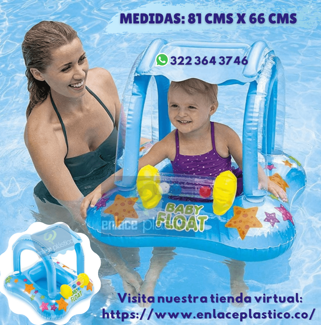 FLOTADOR CON TECHO BEBE INTEX 81CMX66CM