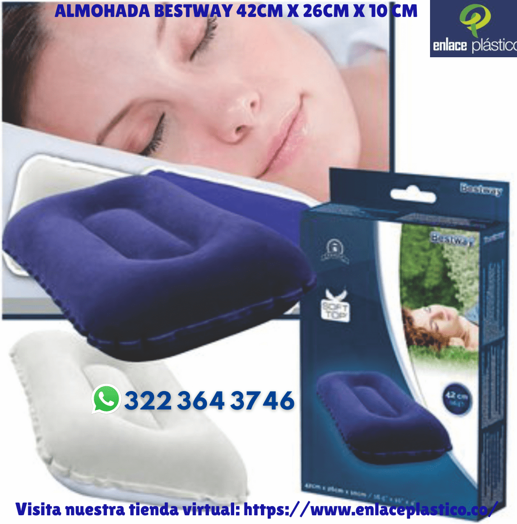 ALMOHADA BESTWAY 42CM X 26CM X 10 CM