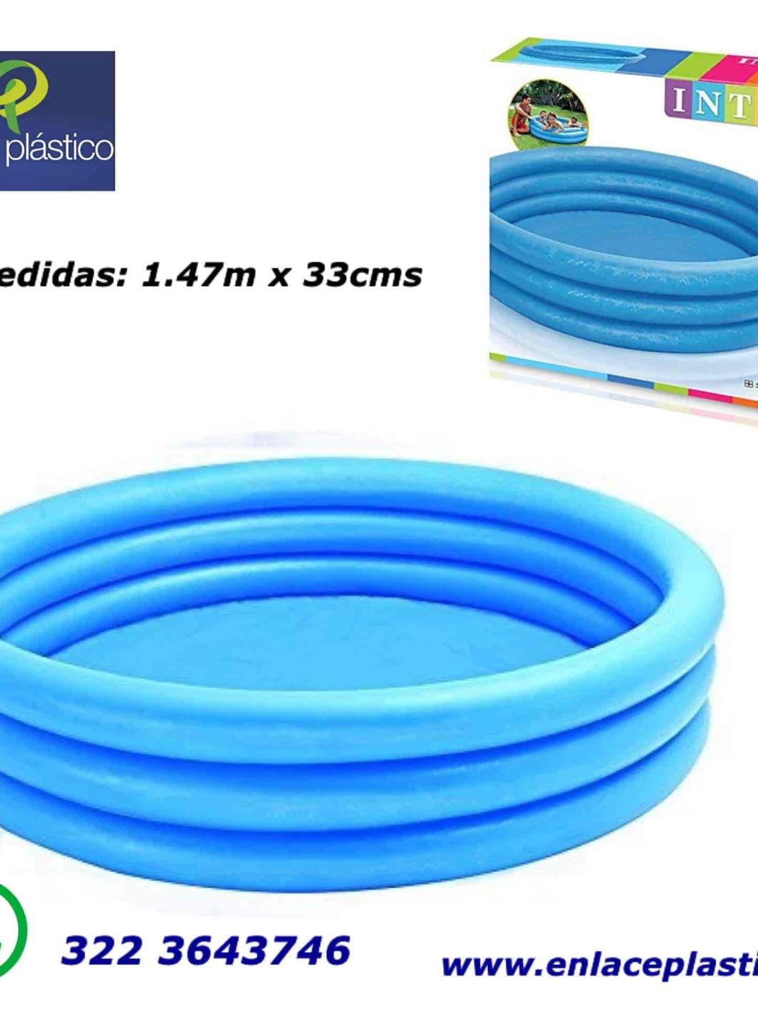 PISCINA 147X33 CM AZUL
