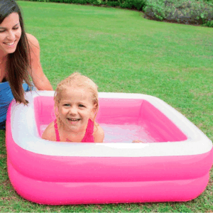 PISCINA INFLABLE ROSA-VERDE INTEX 85X85X23CM.
