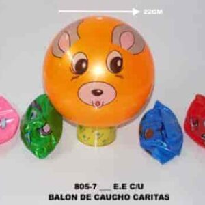 BALÓN DE CAUCHO EN DISEÑO DE CARITAS