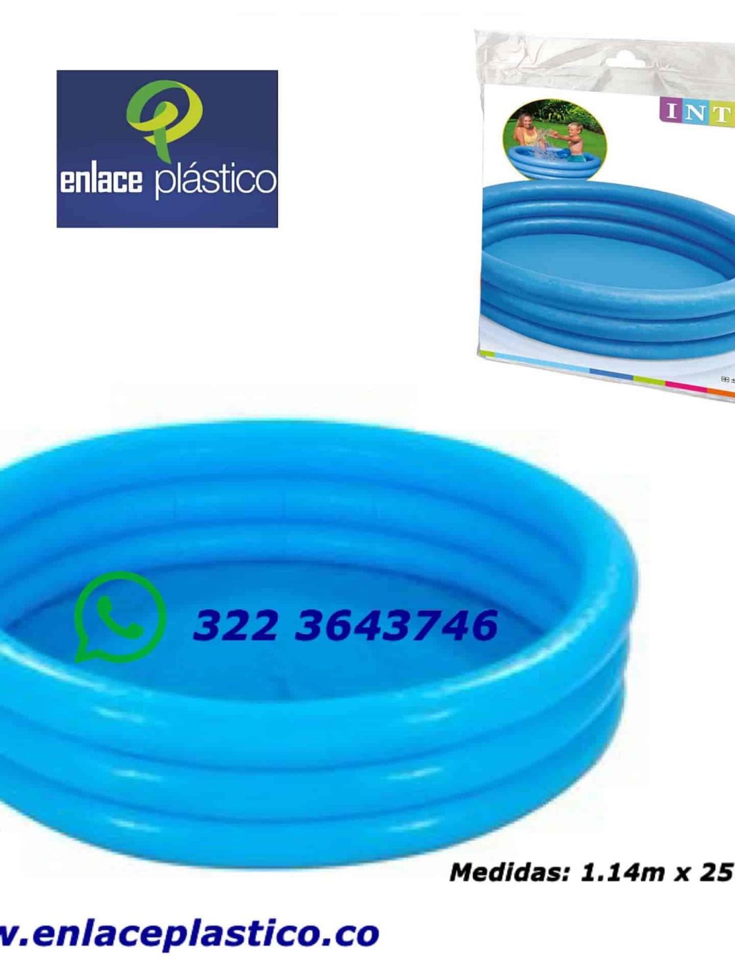 PISCINA 114X25 CM AZUL