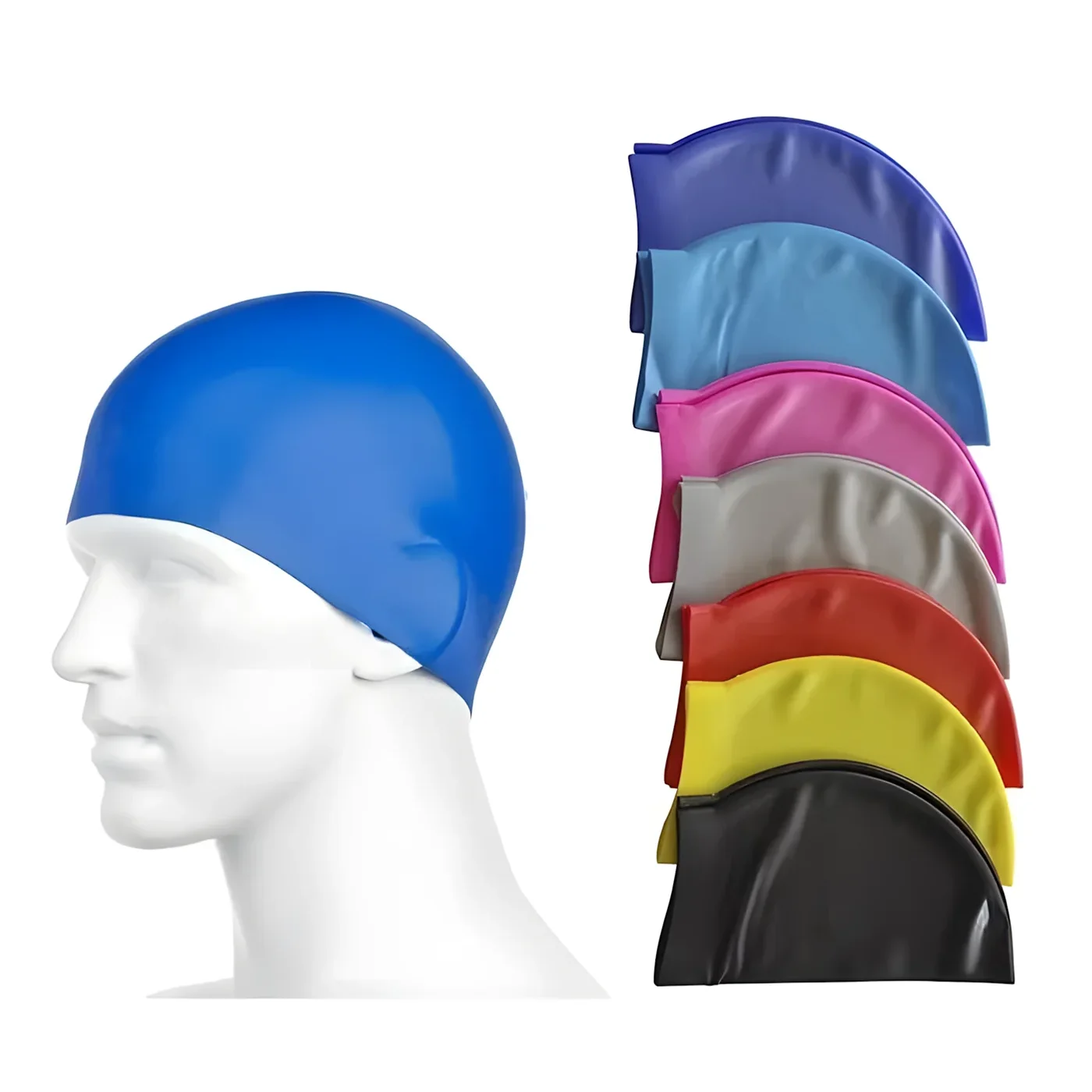 Gorros de natación de tela o siliconados