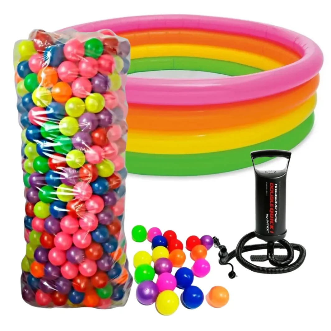 Combo 7 (Piscina 168cm + bomba de inflado + bulto de pelotas plásticas)